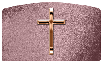 DACRO-510-BZ-SH-OR Bronze Single Cross Shimmer Orchid